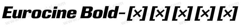 Eurocine Bold字体转换